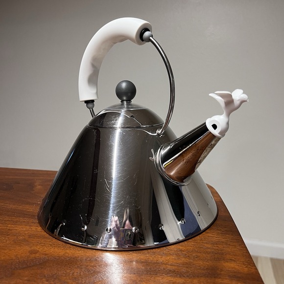 Alessi Michael Graves 9039 Induction Hob Kettle Bird Whistle White MCM Retro - Picture 2 of 8